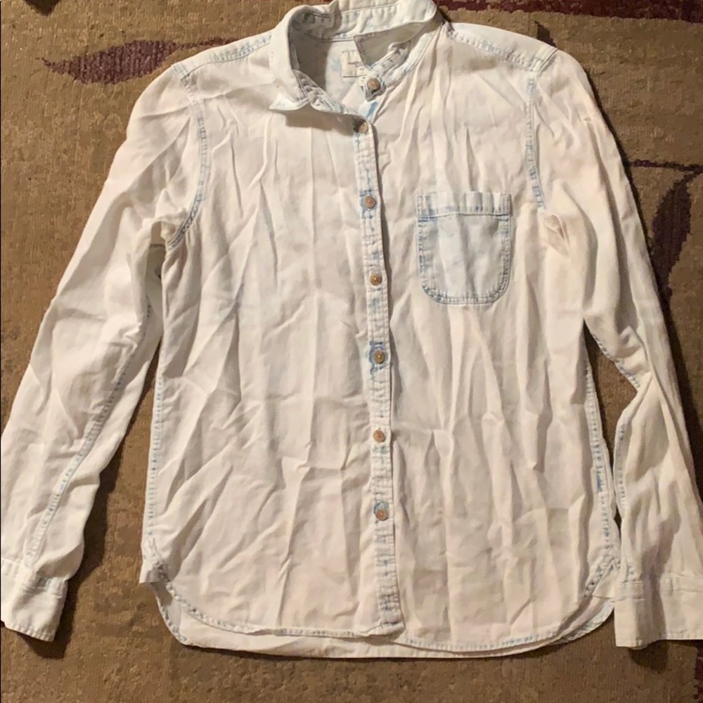 American Eagle denim blouse